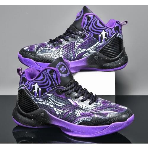 New Trend High-top Basketball Shoes Men Women Sports Shoes Basket Homme Outdoor Basketball Sneakers Traning Shoe Plus Size#45