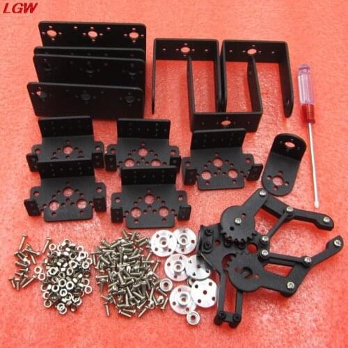 NEW 6DOF Robot Arm Mechanical Robotic Clamp Claw Aluminium for black A2TS