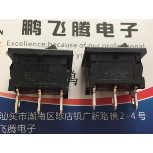 Original new 100% rocker switch 3pin 2gear 6A250V warp power button switch 15*21 SW-1