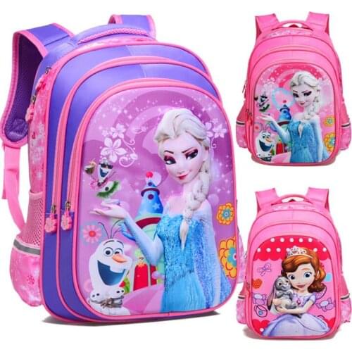 Disney Princess Elsa Frozen Schoolbag for Girls Children School bag Teenager Girl Orthopedic Sophia Backpack Mochila Infantil
