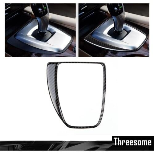 SRXTZM Carbon Fiber Interior Central Control Gear Shift Panel Decoration Cover Trim For Bmw E60 2008-2010 5 Series