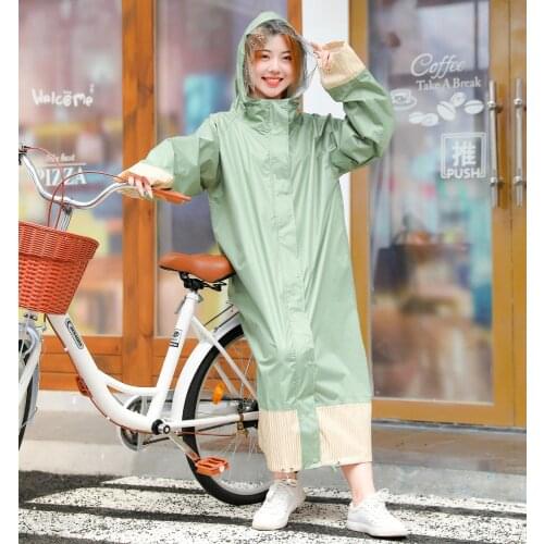 Long Raincoat Women Men Ladies Rain Coat Breathable Portable Water-Repellent Rain Gear