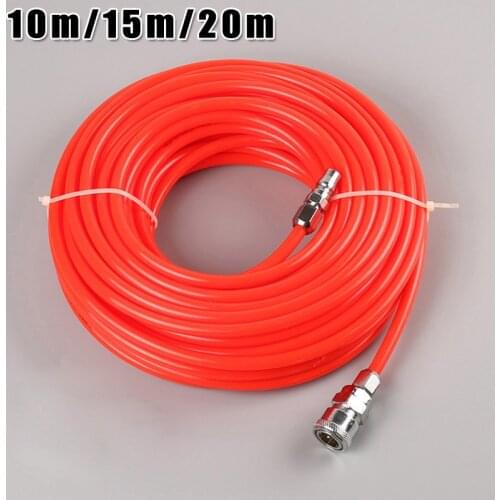 10M/15M/20M Pneumatic Pipe Air Tube Compressor Hose 5*8mm With Connector Straight Tube High Pressure Flexible PE Pipe Air Gun