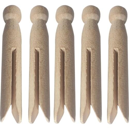 12pcs 11cm Natural wood dolly peg Traditional Dolly Style Wooden Clothes Pegs Dolly Clothespins Round Wooden Clothes Pins Crafts