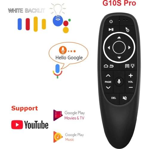 10pcs G10S Pro G10 Voice Remote Control 2.4G Wireless Air Mouse Microphone Gyroscope for Android tv box T9 H96 Max X96 mini