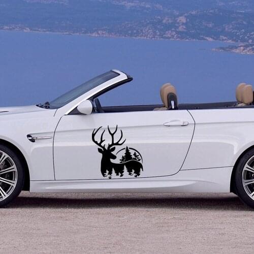 Vinyl Deer Vinyl Wrap Funny Decal Car Window Decoration Vinyl Stickers Motorcycle Accessories