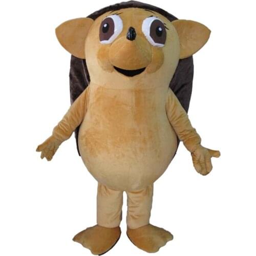 Adult Big Eyes Hedgehog Mascot Costume Carnival Festival Commercial Advertising Party Dress With A Mini Fan Inside Head
