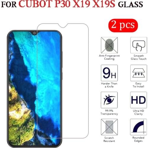 2PCS Tempering Glass For Cubot P30 Glass For Cubo X19 Cover Screen Protector Scratch Proof LCD Film For Cubo X19 S X19S Glass