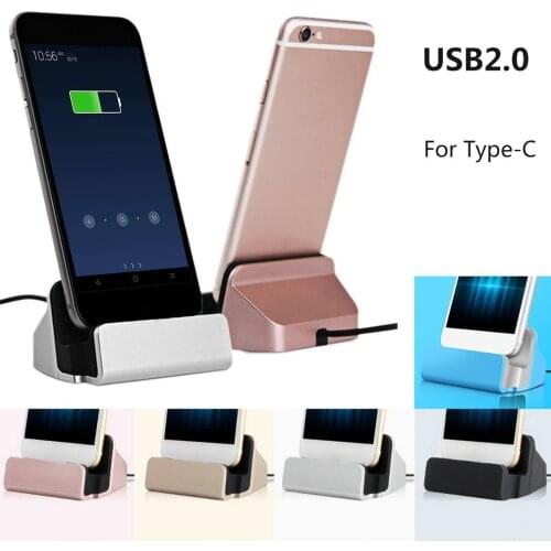 USB2.0 Type-C Phone Charger Fast Charging Dock Station Desktop Docking Charger Cradle Stand Support Data Sync for Android phone