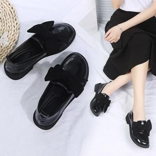 2021 new loafers women flats shoes bow-tie slip on round toe office career work party ladies dress shoes