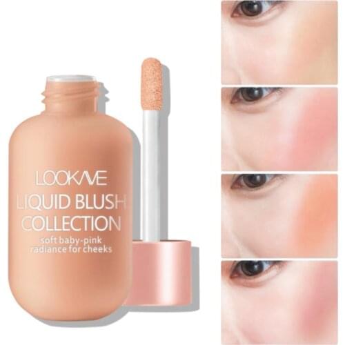 Liquid Shimmer Blush Waterproof Long Lasting Multifunctional Liquid Blush Eye Shadow Easy To Color Natural Face Makeup TSLM1