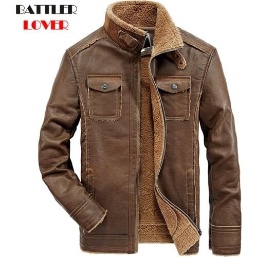 Winter Leather Jackets For Men 2021 Casual Motorcycle Biker Fleece Warm Coats Male European Windbreaker Outwear Mujer Overcoats