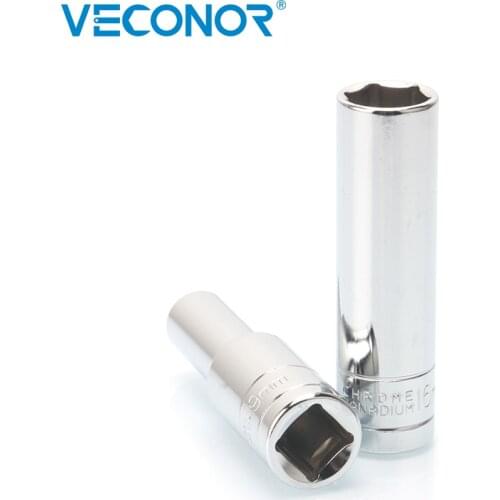 1/2" Drive Metric 6 Point Deep Long Reach Socket Hand Tool Accessories Chrome Vanadium Material 16~19mm