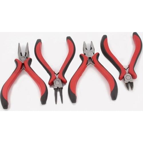4pcs/set 45# Steel Jewelry Pliers Wire-Cutter/Round Nose/Side Cutting/Mini Wire-Cutter Plier Jewellery Tools 16x11.5x3.5cm