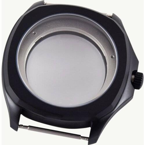 40MM 316L Stainless Steel Sapphire Glass Watch Case PVD Coated For ETA 2824 2836 Miyota 8215 Watch Movement Replacement