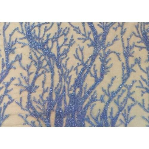 5yards/pc) High quality newest Swiss tulle lace fabric SYJ-3338-1 African French net lace with lots of beads for dress