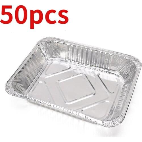 Barbecue Foil Baking Pans Foil Disposable Oblong Packing Box Disposable