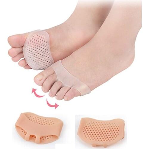 6 Pcs Non-slip Silicone Foot Pads Forefoot Insole Shoes High Heel Soft Insert Non-slip Feet Protection Ladies Pain Relief Solid