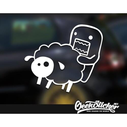 Domo Kun & Sheep Car Stickers and Decals Car Styling Decoration Vinyl Window Stickers Auto Accessories for Toyota Chevrolet