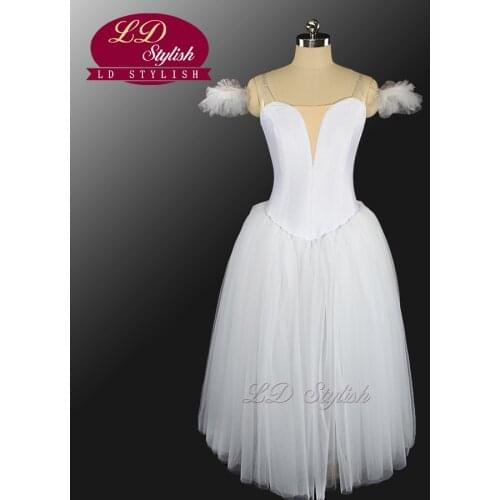 White Romantic Ballet Tutu For Girls Professional Tutu Dress Adult Romantic Fairy Tutu Dancewear Costumes LD0009D