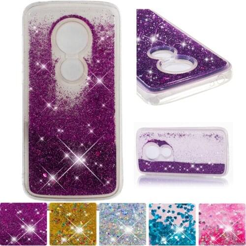 Bling Case for Motorola Moto E5 Play Cute Glitter Flow Liquid Quicksand Silicone Cover XT1944-6 XT-1944-5 Fitted Phone Cases