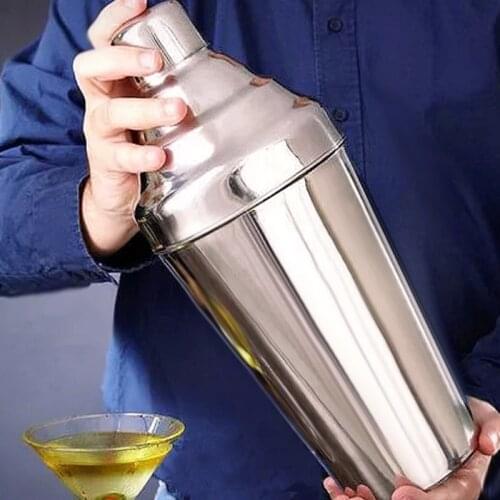 1.8L Big Stainless Steel Cocktail Boston Bar Shaker: 3-piece Set