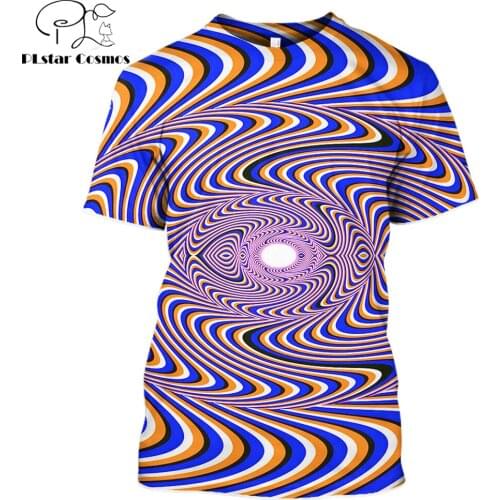 PLstar Cosmos Brand clothing 2019 New Fashion trippy Men T-Shirt Psychedelic swirl Printed 3d Women Men summer Cool t shirt