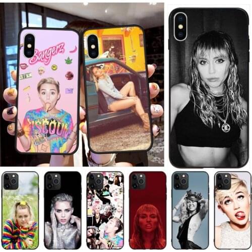 CUTEWANAN Miley Cyrus Phone Case for iPhone 11 pro XS MAX 8 7 6 6S Plus X 5S SE 2020 XR case