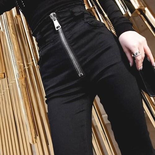 Summer Black Skinny Jeans Woman Stretch Push Up Denim Pants Spring 2020 Style Jeans With Zipper Behind Cotton Streetwear Casual