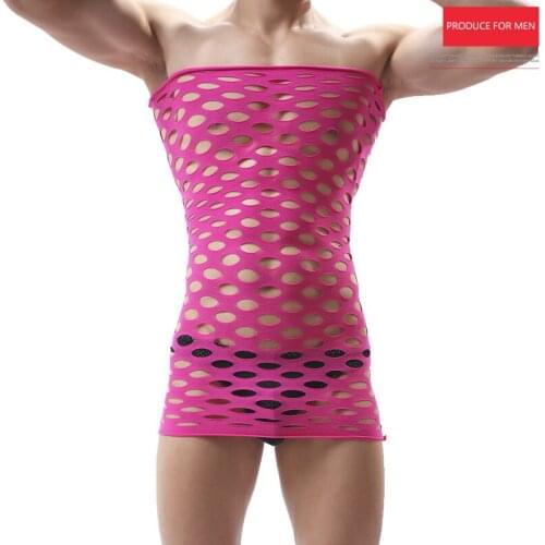 Sexy Fishnet Bodystocking Sexuality Nylon Fetish Hormones Mature Man Cross Dress Hot Bodysuit Lingerie Outfit Erotic Sex Appeal