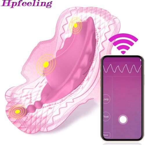 Bluetooth Butterfly Wearable Dildo Vibrator for Women Wireless APP Remote Control Vibrating Panties Sex toys for Couple Sex Shop