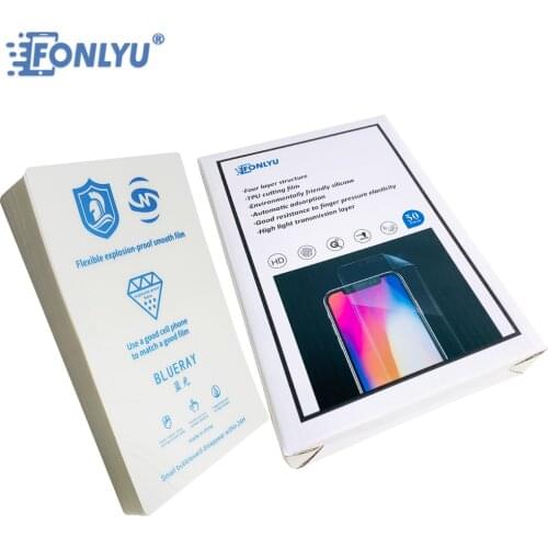 FONLYU 50pcs Hydrogel Film For Mobile Phone Front Protector Back Sticker Hydrolic Film Compatible For Auto Film Cutting Machine