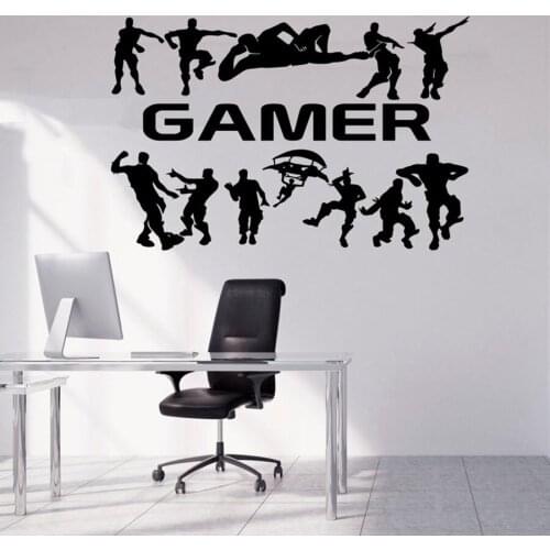Gamer Wall Sticker Decal Game quote controller video Removable Art Mural Game Home Decor For Boys bedroom wall decal Vinyl X126