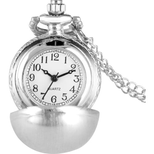 Class Black Ball Pocket Watch Women Classic Clock Necklace Chain Alloy Men Quartz Pendant Watch Kids Gift orologio da taschino