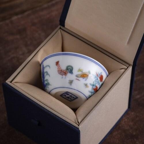 Chinese teacup antique kung fu single teacup ceramic master tea cup