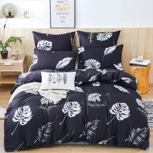 Home Textile Bedding Set 140x200 220x240 200x200 Duvet Cover Pillow case 2-3pcs Bedding Linens Sets Quilt case Nordic leaves