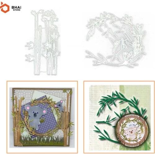 Koala Bamboo Metal Cutting Dies Stencil Scrapbooking DIY Album Stamp Paper Card Embossing Decor Craft 2021 New