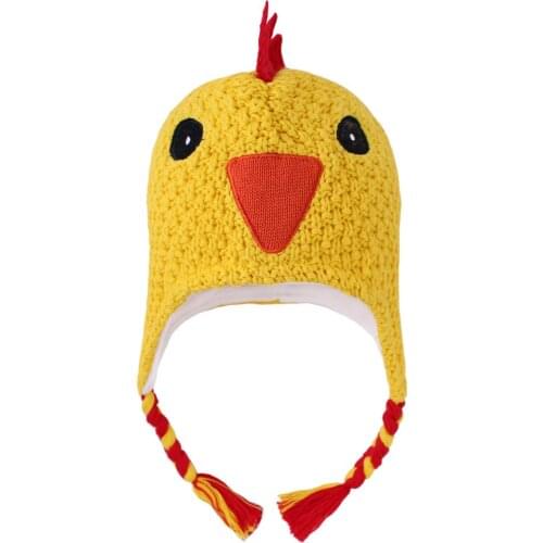 Lovely Chicken Hats Baby Caps Kids Aviator Hat Soft Winter Cap Children Earmuf Warm Boys and Girls Eargflap Winter Accessories