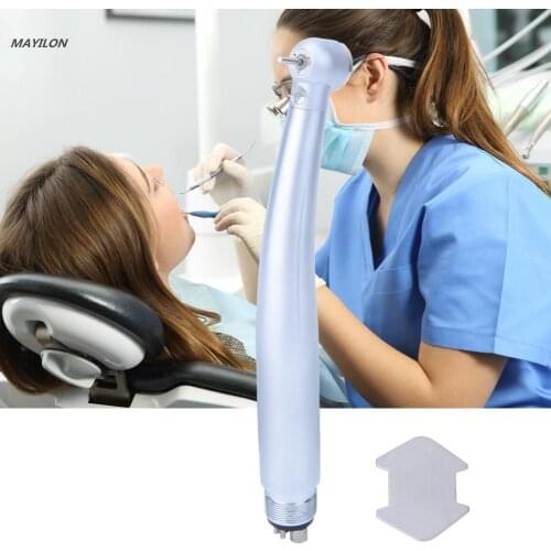 Stainless Steel Push Button Type LED High Speed Handpiece Dental Equipment Supply Accessories 4 Holes Quality Auxiliary Tool