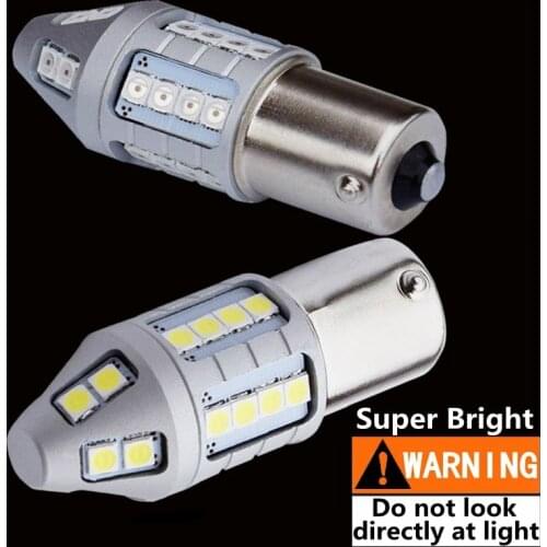 NEW 360 Degree Super Bright 2PCS 1156 P21W 7506 BA15S 30 SMD 3030 LED Auto Brake Lamp Car DRL Bulbs Reverse Light Turn Signals