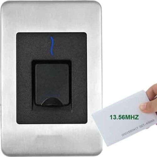New IP65 Waterproof ZK RS485 Biometric Fingerprint Reader Access Control RFID Reader Compatible With Inbio Access Control System