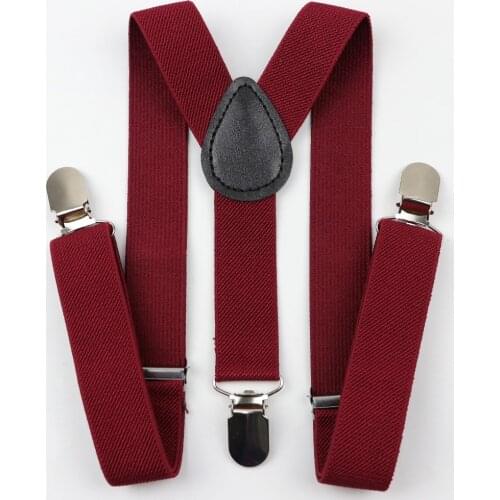Solid Color Children Belt Baby Boys Suspenders Polyester Y-Back Braces Adjustable Elastic Kids