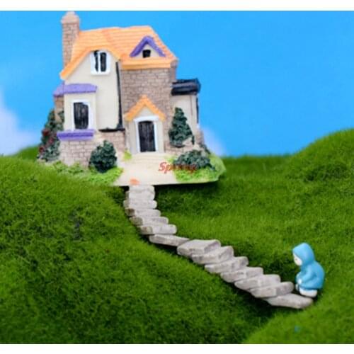 Popular Artificial Landscaping Mini Stair Step Bend Straight Bridge Fairy Garden Decoration Micro Landscape DIY Ornaments Supply