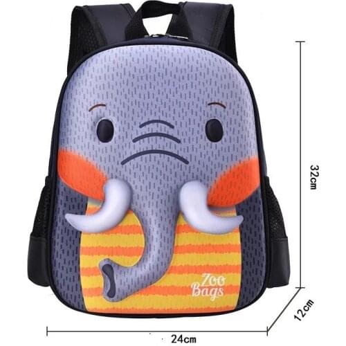 Fashion Children School Bags for Girls Boy 3D Elephant Design Student School Backpack Kids Bag Mochila Escolar 2020 New