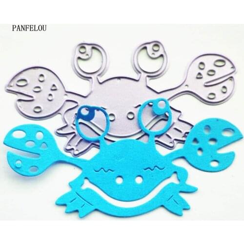 PANFELOU Crabs smiling face paper die cutting dies metal craft Scrapbooking/DIY Easter wedding Embossing mould cards