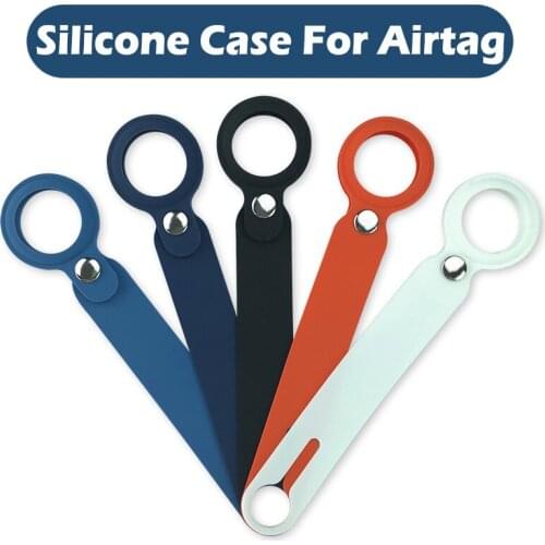 Silicone Case For Airtag Loop Liquid Protective Sleeve For Apple Locator Tracker Anti-lost Device Keychain Protective Sleeve Hot