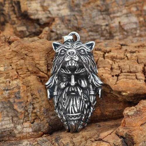 Nordic Viking amulet odin Amulet Stainless Steel Necklace With Valknut Rune Gift Bag