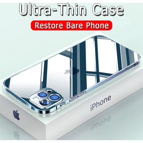 Ultra Thin Lens Protection Case For iPhone 12 Mini 11 Pro Max SE 2020 Soft Clear Silicone Case XR X Xs Max 6 7 8 Plus Back Cover