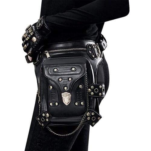 Steampunk Vintage Motorcycle Bag Ladies Shoulder Messenger Waist Pocket
