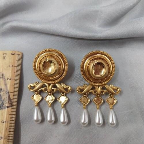 The United States with Qingdao jewelry earring personality retro fashion tassel true gold earrings earrings female D80